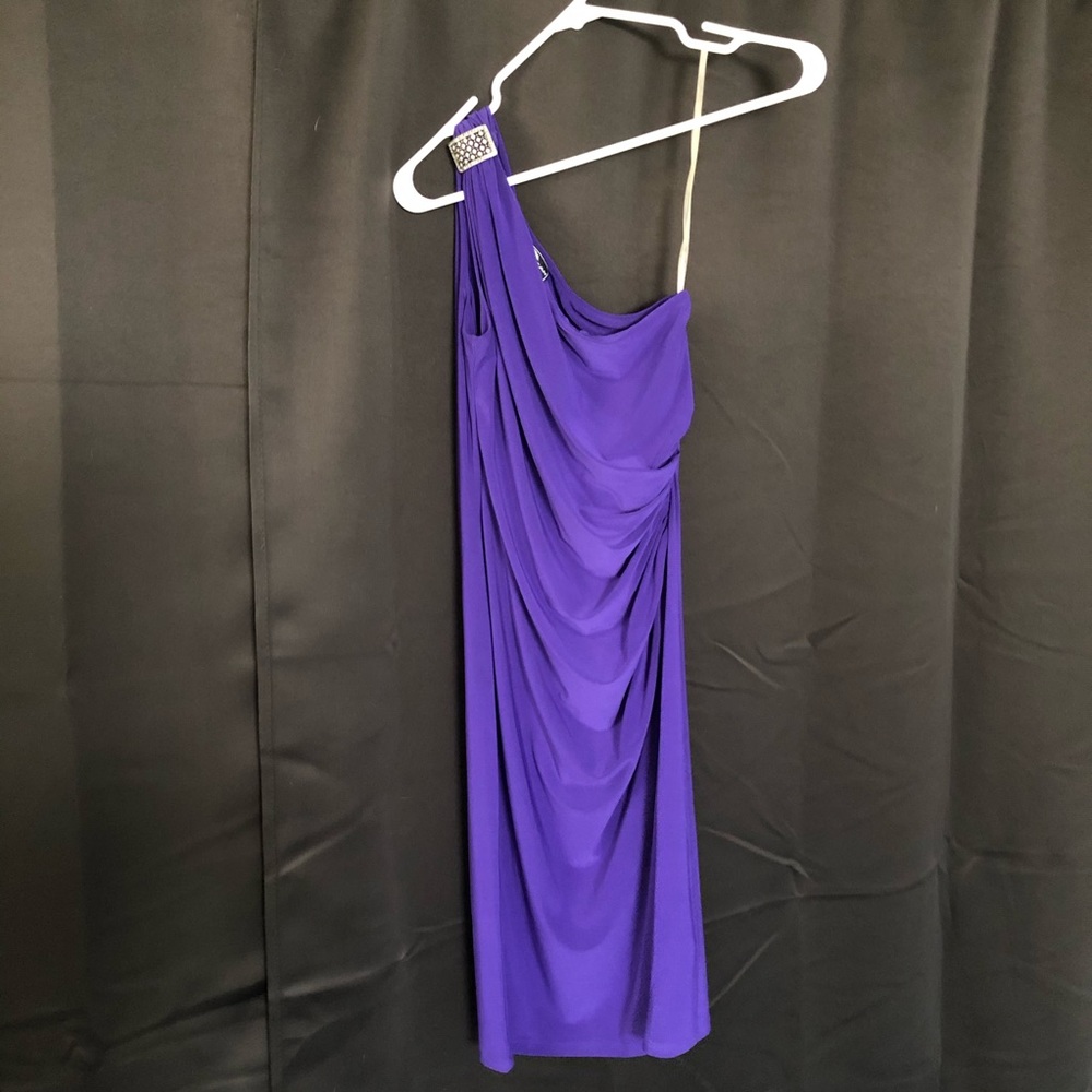 Purple single strap dress